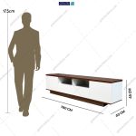 مدل میز تلویزیون دیواری ساده و شیک، میز تلویزیون گردو