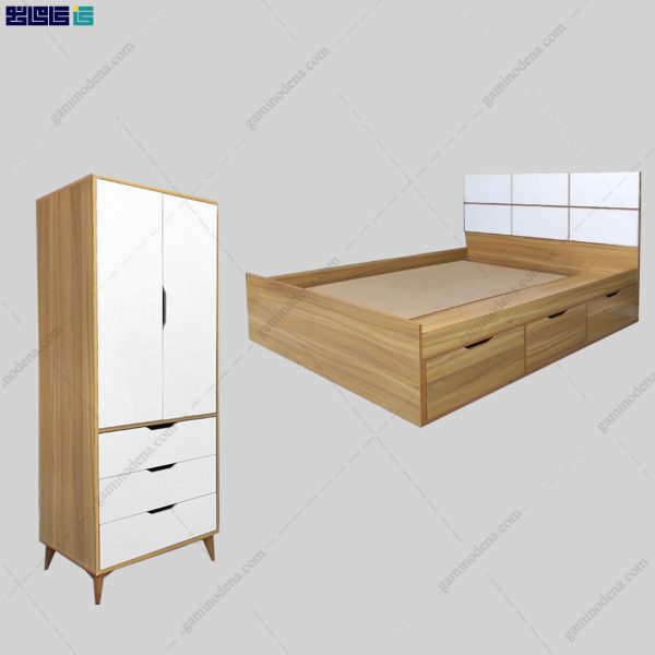 ست کمد و تخت خواب کشودار آریاناز