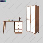 ست کمد و میز تحریر کشویی ایساتیس