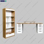 ست میز تحریر و کتابخانه مدرن کلاره