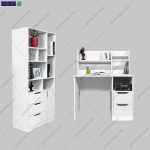 ست میز تحریر و کتابخانه کشودار صنوبر