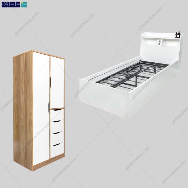 ست کمد و تخت خواب ساده و شیک اسفند