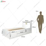 ست کمد و تخت خواب ساده گندم