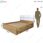 ست کمد و تخت خواب کشودار آریاناز