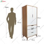 ست کمد و تخت خواب کشودار آریاناز