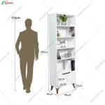 ست میز تحریر و کتابخانه آپارتمانی بلوط