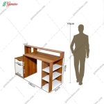 ست میز تحریر و کتابخانه مدرن آلوا