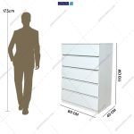 ست میز تحریر و دراور کشودار سفید سانا