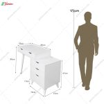 ست میز تحریر و میز آرایش اسپرت تک