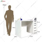 ست میز تحریر و میز آرایش سفید سارینا