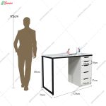 ست میز تحریر و کتابخانه مدرن برنا