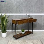 ست کنسول و آینه فلزی مدرن آسنا