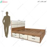 سرویس خواب ام دی اف کشودار لیام