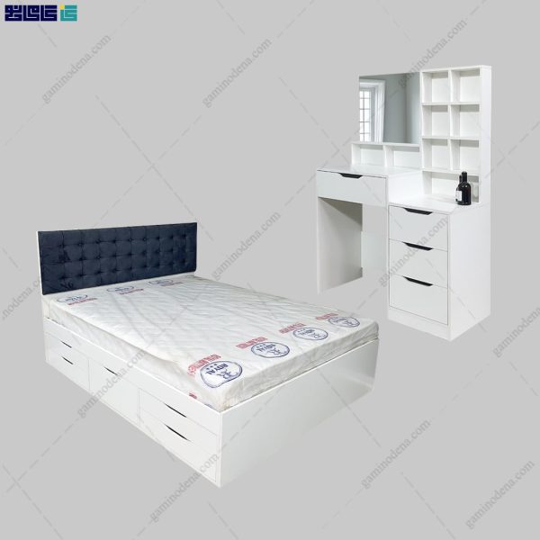 سرویس خواب دو نفره سفید وارنا گامی نو