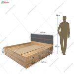 سرویس خواب ام دی اف کشودار لیام