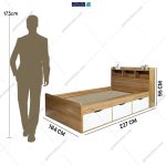 سرویس خواب دو نفره مدرن کشودار بالسا گامی نو