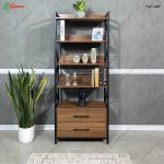 ست میز تحریر و کتابخانه فلزی نیوان