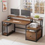 ست میز تحریر و کتابخانه فلزی نیوان