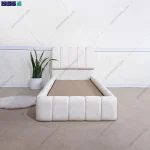 نمای روبرو تخت خواب یک نفره سانا طراحی شده در گامی نو
