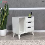 ست تخت خواب و پاتختی کشودار نورا