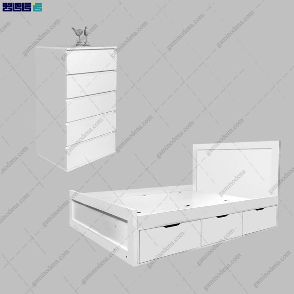 ست تخت خواب و دراور مدرن ریحانه