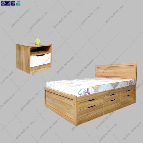 ست تخت خواب و پاتختی آپارتمانی طاهر