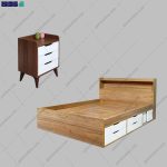 ست تخت خواب و پاتختی مدرن زوشا