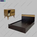 ست تخت خواب و پاتختی ساده و شیک مهسا