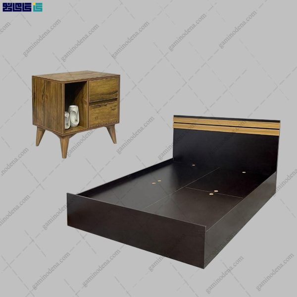 ست تخت خواب و پاتختی ساده و شیک مهسا