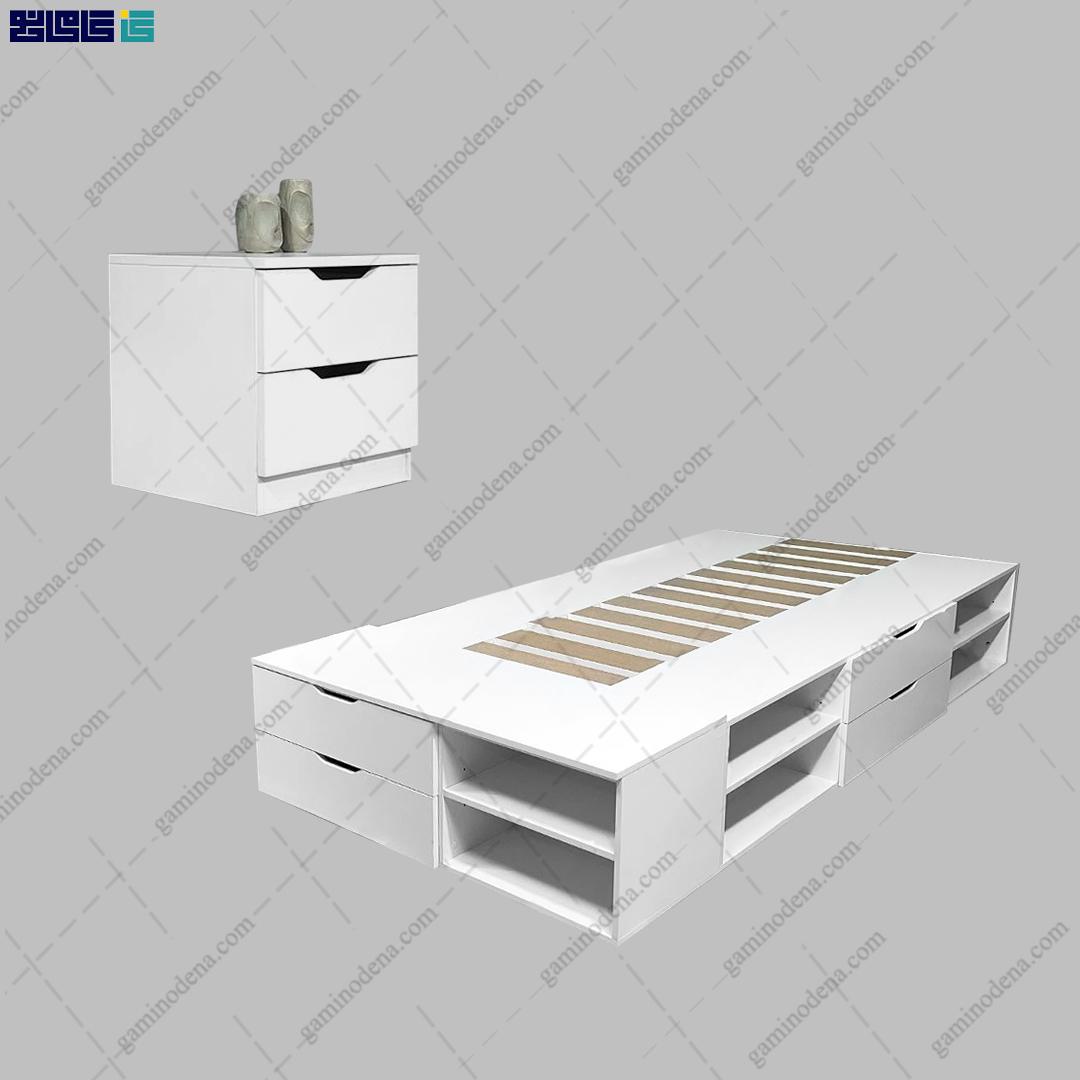 ست تخت خواب و پاتختی کشودار نگار ست تخت خواب و پاتختی کشودار نگار