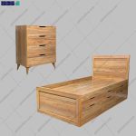ست تخت خواب و دراور کشودار تیام