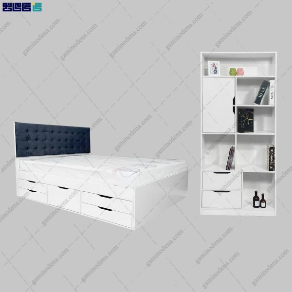 ست تخت خواب و کتابخانه کشودار اردیبهشت