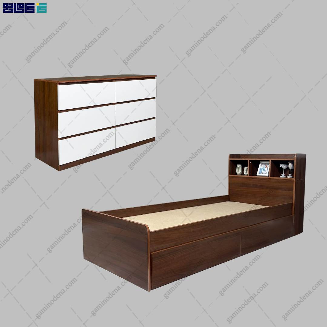 ست تخت خواب و دراور کشودار آرام ست تخت خواب و دراور کشودار آرام