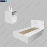 ست تخت خواب و پاتختی مدرن نیما