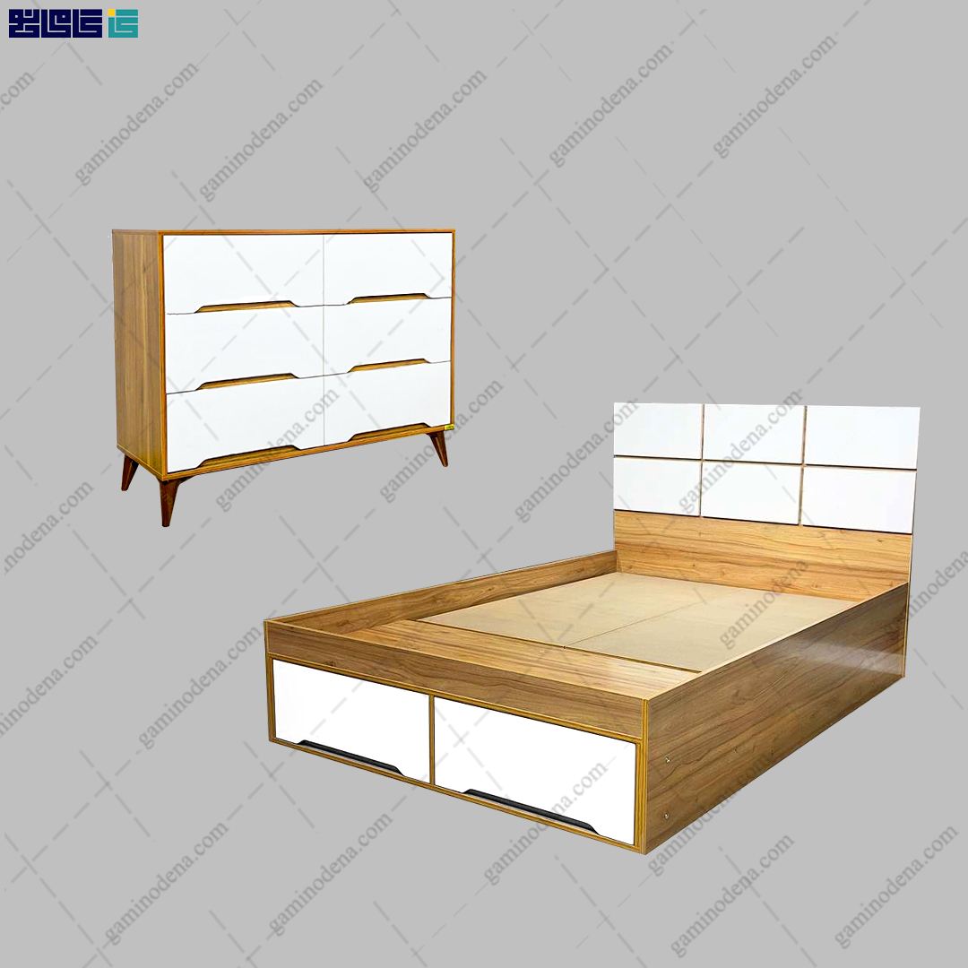 3_11zon (6) ست تخت خواب و دراور مدرن آرامیس