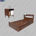 ست تخت خواب و پاتختی آپارتمانی دلسا