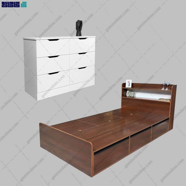 ست تخت خواب و دراور کشودار افسانه