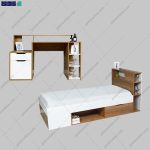 ست تخت خواب و میز تحریر آپارتمانی فروزش