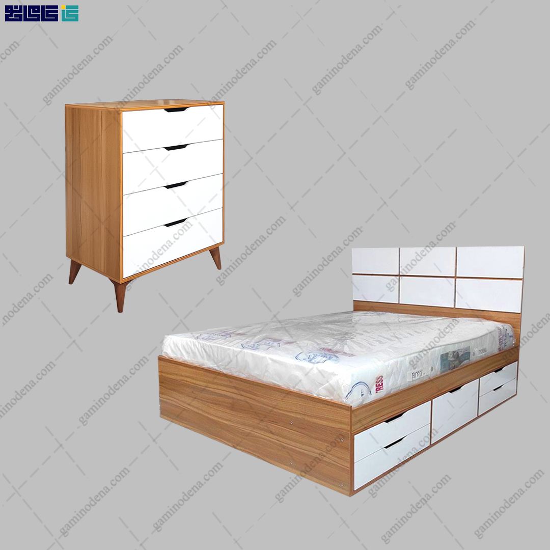 ست تخت خواب و دراور مدرن نازنین ست تخت خواب و دراور مدرن نازنین