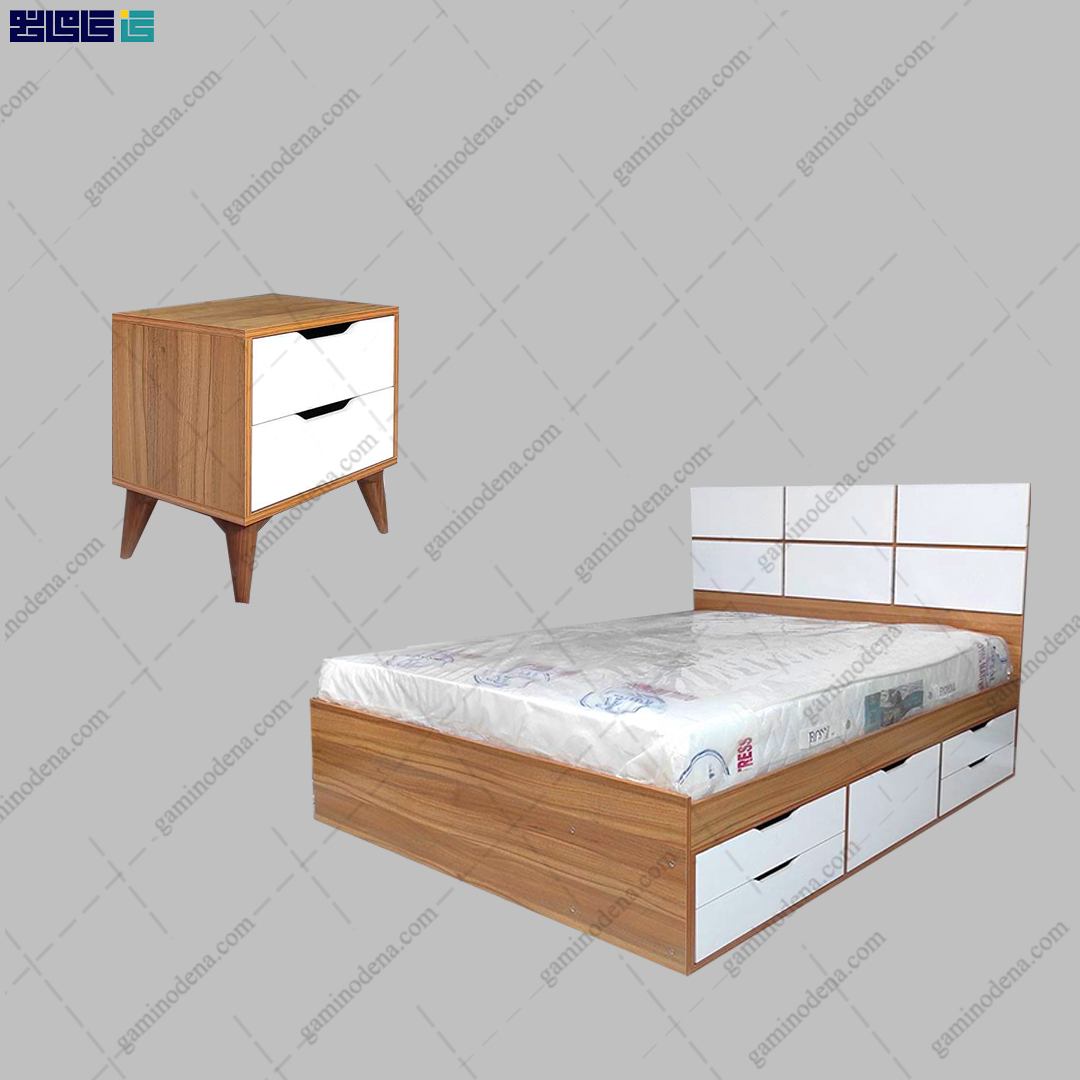 ست تخت خواب و پاتختی آپارتمانی کارینو ست تخت خواب و پاتختی آپارتمانی کارینو