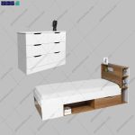 ست تخت خواب و دراور کشودار مهتاب