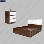 ست تخت خواب و پاتختی مدرن طنین