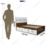 تخت خواب کارینو 120