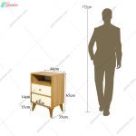 ست تخت خواب و پاتختی مدرن میهن