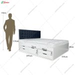 ست تخت خواب و کتابخانه کشودار اردیبهشت