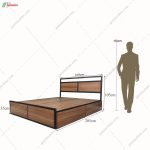 ست تخت خواب و میز آرایش فلزی شمیم