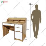 ست تخت خواب و میز تحریر کشودار دنا