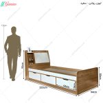 ست تخت خواب و میز آرایش آپارتمانی زوشا