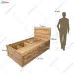 ست تخت خواب و پاتختی مدرن شادی