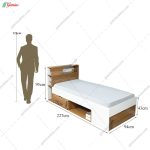 ست تخت خواب و میز تحریر آپارتمانی فروزش